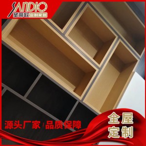 厂家定制简约实木书柜储物柜 原木书架欧式风格 圣蒂欧全屋定制