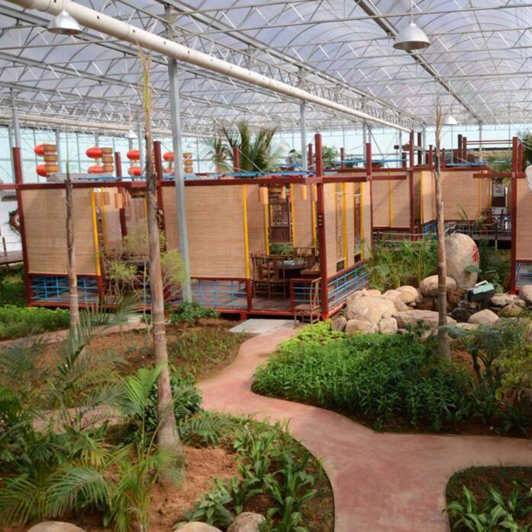 陽光休閑餐廳溫室 玻璃智能溫室大棚 專業(yè)溫室制作廠家