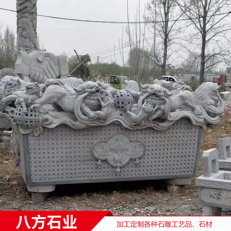 大理石大象 獅子 酒店景區門口石雕動物擺件