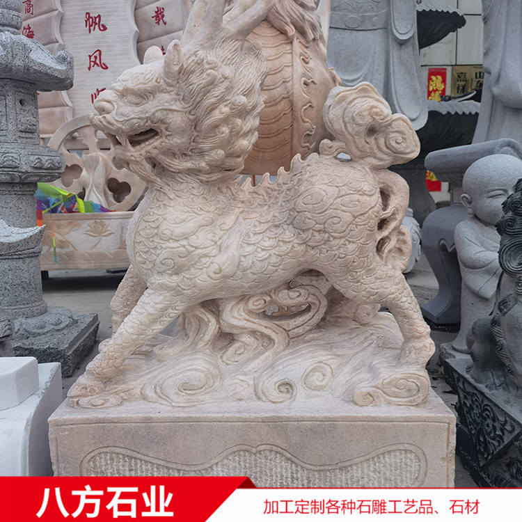 青石石雕麒麟 貔貅 酒店景區門口石雕動物擺件